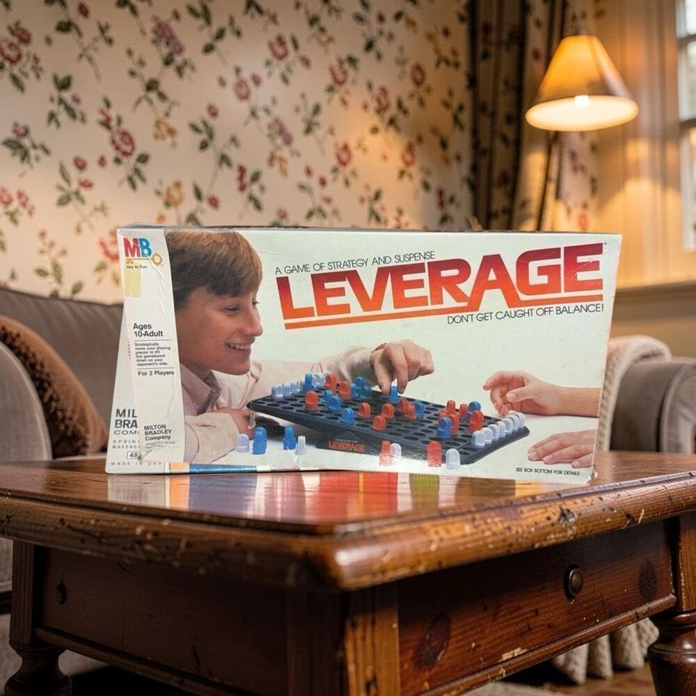 Vintage 1982 MB Leverage Board Game Don't Get Caught Off Balance